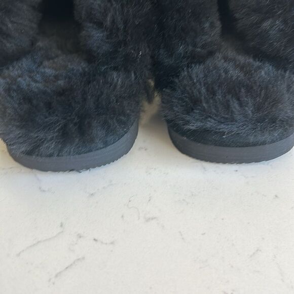 Bear paw Loki Exotic Black Sequin Slippers, Size 6, NWOT - Picture 7 of 12